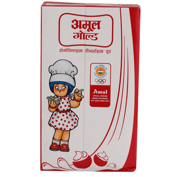 Amul Gold Milk - Homogenised Standardised - 1ltr